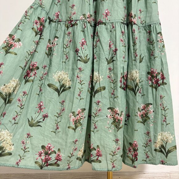 Agua by Agua Bendita Lima green linen extra long dress - Picture 9 of 15